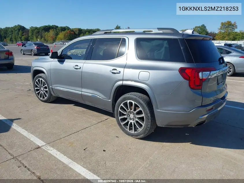 2021 GMC ACADIA VIN 1GKKNXLS2MZ218253 — фото 3