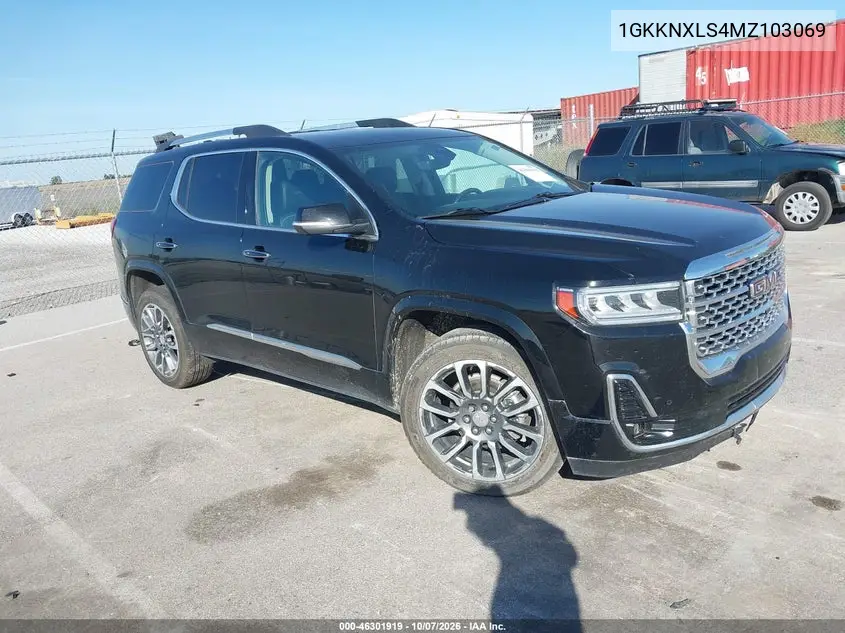 GMC ACADIA 2021, VIN 1GKKNXLS4MZ103069