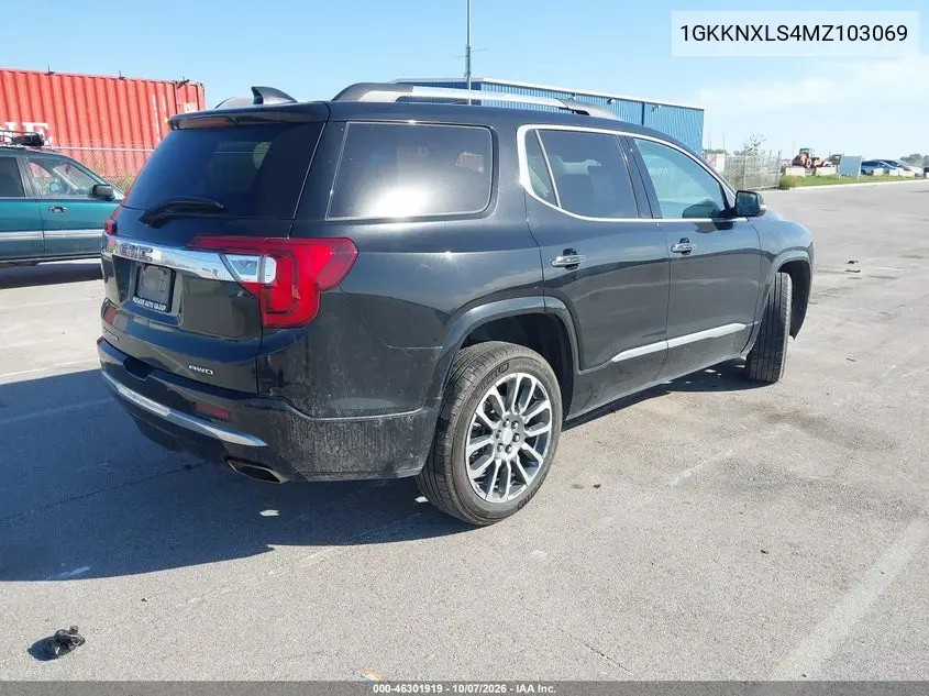 2021 GMC ACADIA VIN 1GKKNXLS4MZ103069 — фото 4