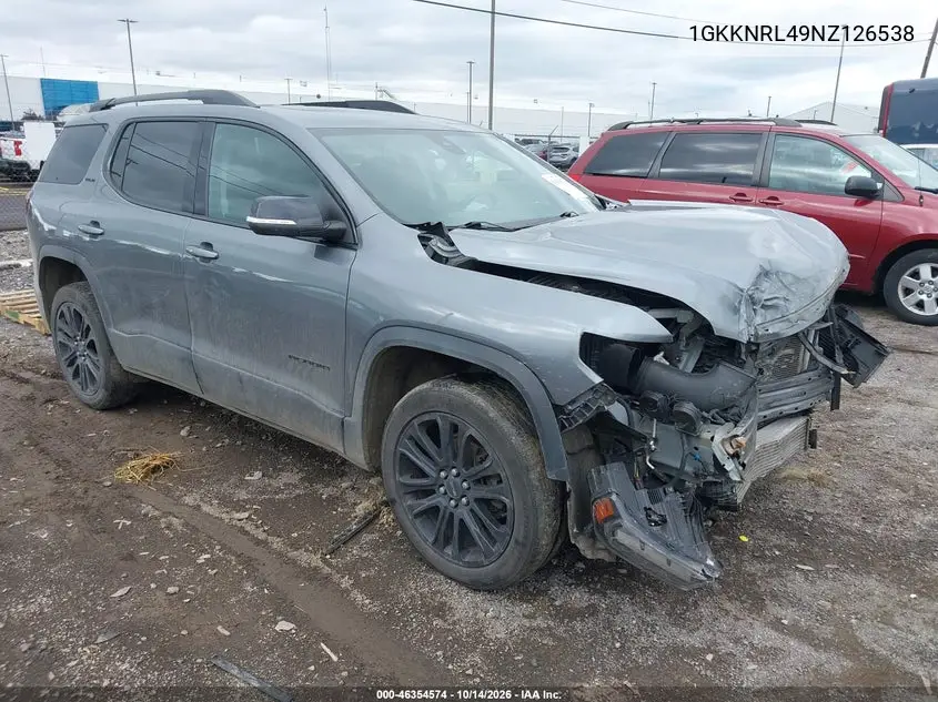 GMC ACADIA 2022, VIN 1GKKNRL49NZ126538