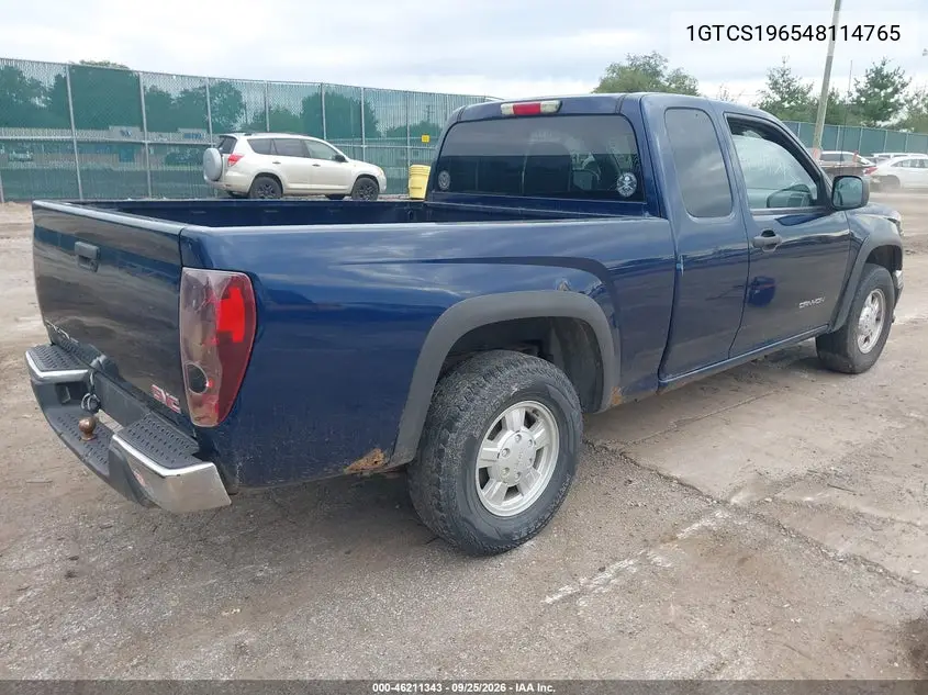 2004 GMC CANYON VIN 1GTCS196548114765 — фото 4