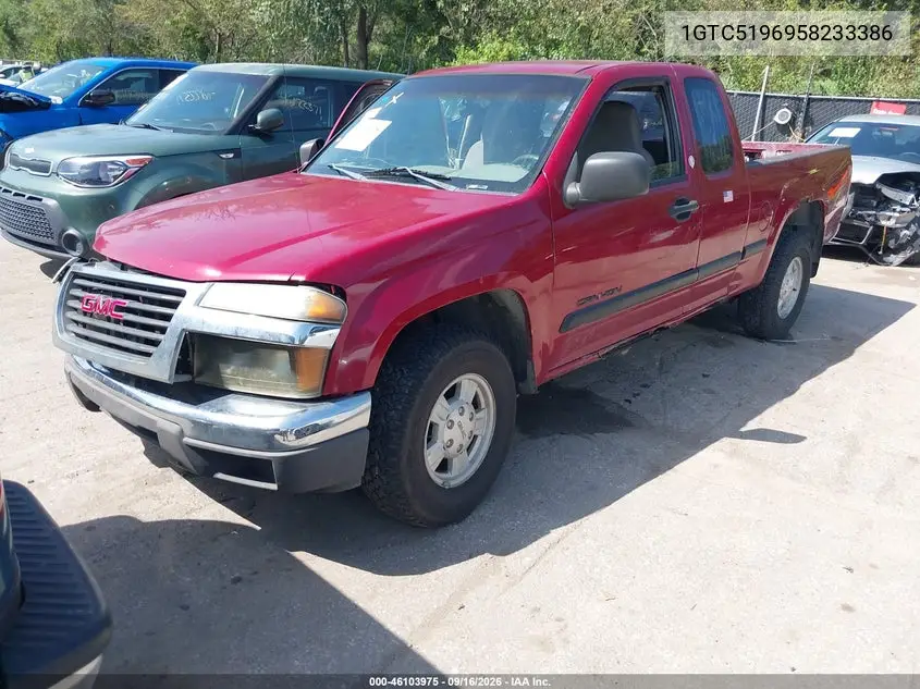 2005 GMC CANYON VIN 1GTCS196958233386 — фото 2