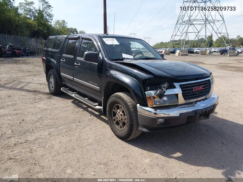 GMC CANYON 2005, VIN 1GTDT136258209733