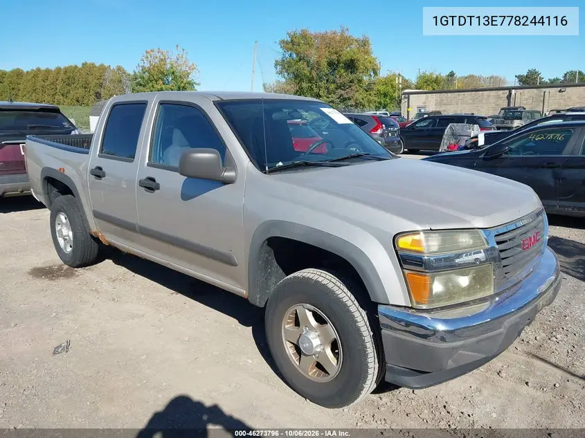 GMC CANYON 2007, VIN 1GTDT13E778244116