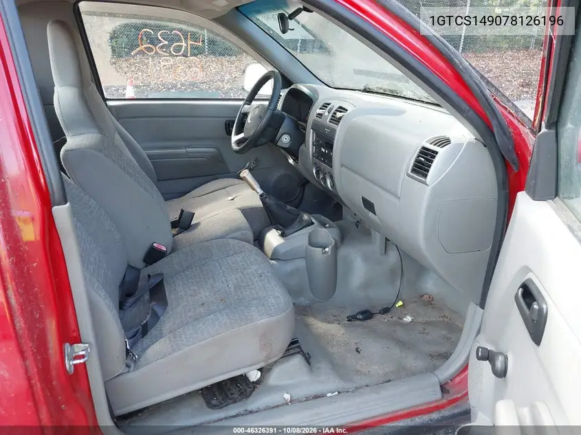 2007 GMC CANYON VIN 1GTCS149078126196 — фото 5
