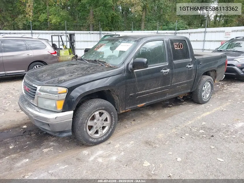 2011 GMC CANYON VIN 1GTH6MFE5B8113362 — фото 2