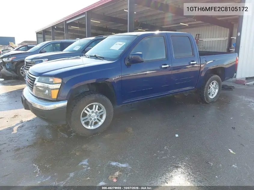 2012 GMC CANYON VIN 1GTH6MFE2C8105172 — фото 2