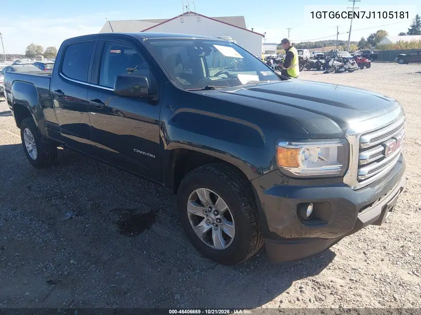 GMC CANYON 2018, VIN 1GTG6CEN7J1105181