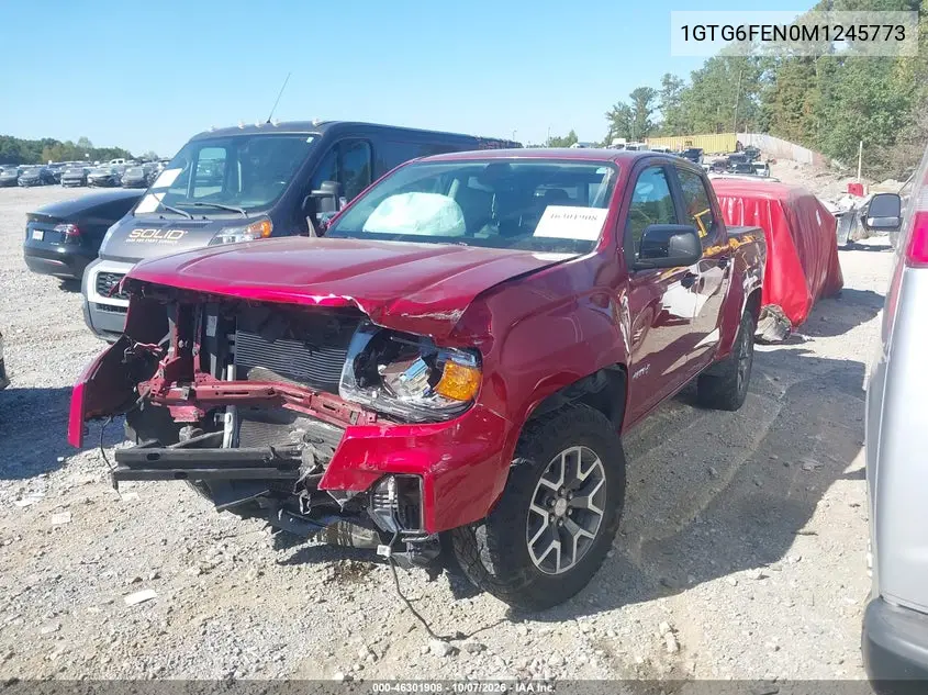 2021 GMC CANYON VIN 1GTG6FEN0M1245773 — фото 2