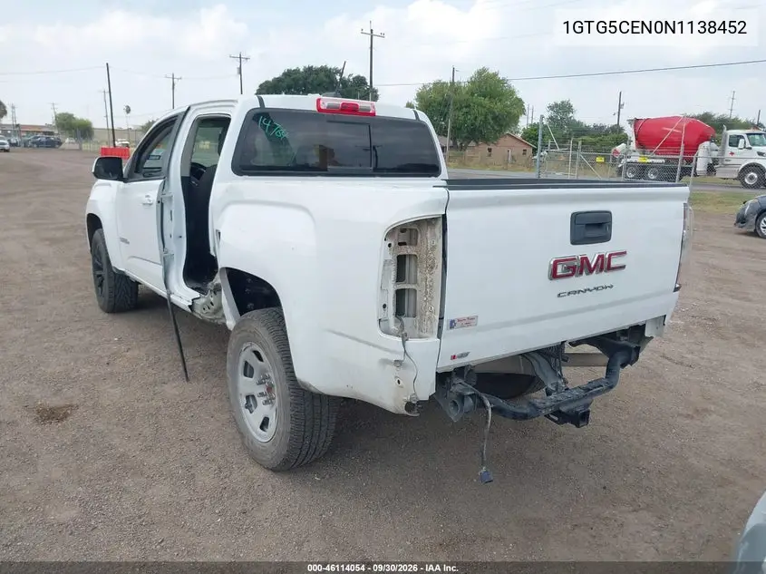 GMC CANYON 2022, VIN 1GTG5CEN0N1138452
