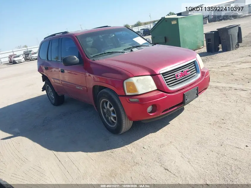 GMC ENVOY 2002, VIN 1GKDT13S922410397