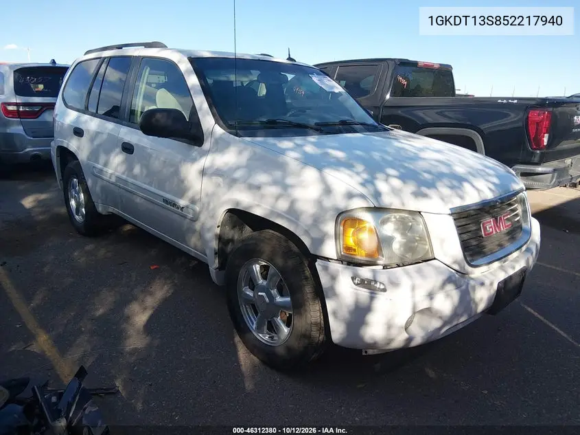 GMC ENVOY 2005, VIN 1GKDT13S852217940