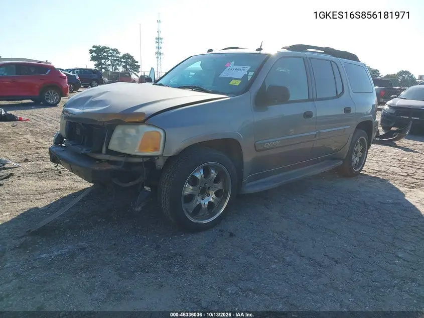 2005 GMC ENVOY VIN 1GKES16S856181971 — фото 2