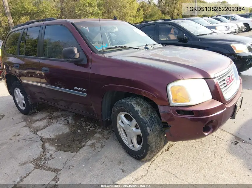 GMC ENVOY 2006, VIN 1GKDS13S262209384