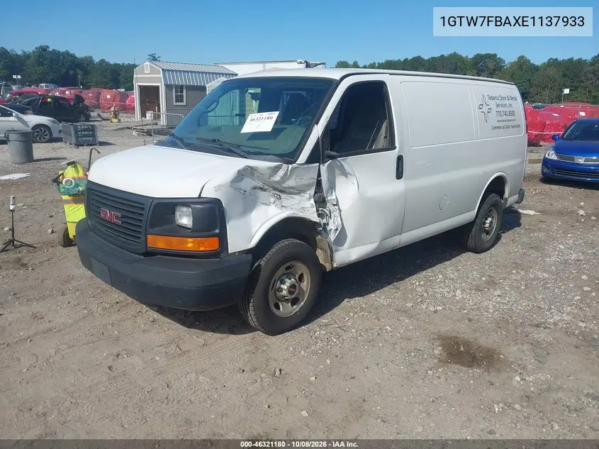 2014 GMC SAVANA VIN 1GTW7FBAXE1137933 — фото 2