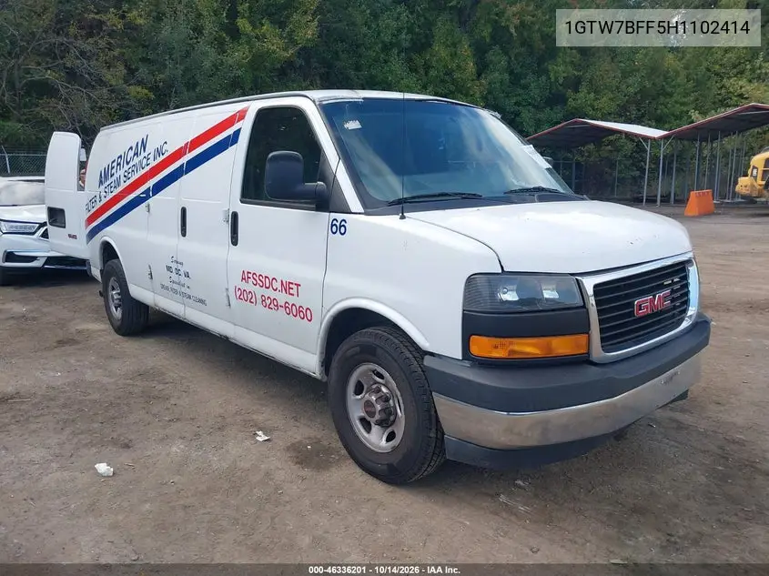 GMC SAVANA 2017, VIN 1GTW7BFF5H1102414