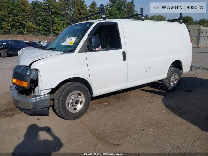 2018 GMC SAVANA VIN 1GTW7AFG2J1903018 — фото 2