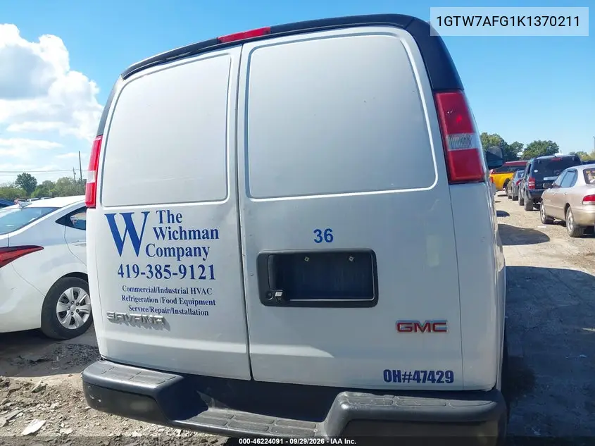 2019 GMC SAVANA VIN 1GTW7AFG1K1370211 — фото 16