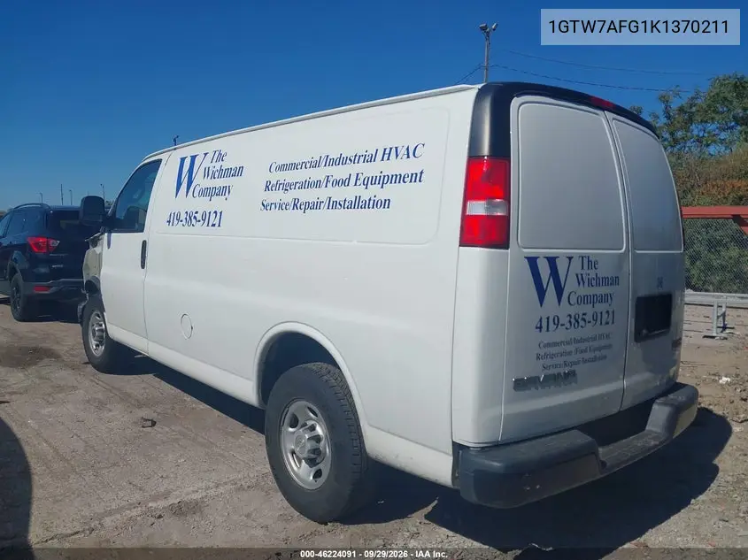 2019 GMC SAVANA VIN 1GTW7AFG1K1370211 — фото 3