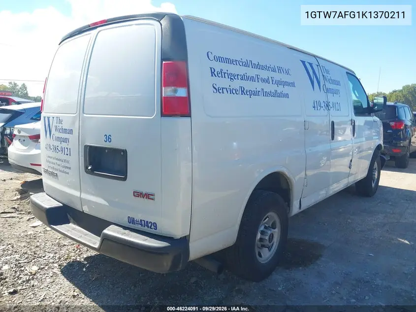 2019 GMC SAVANA VIN 1GTW7AFG1K1370211 — фото 4