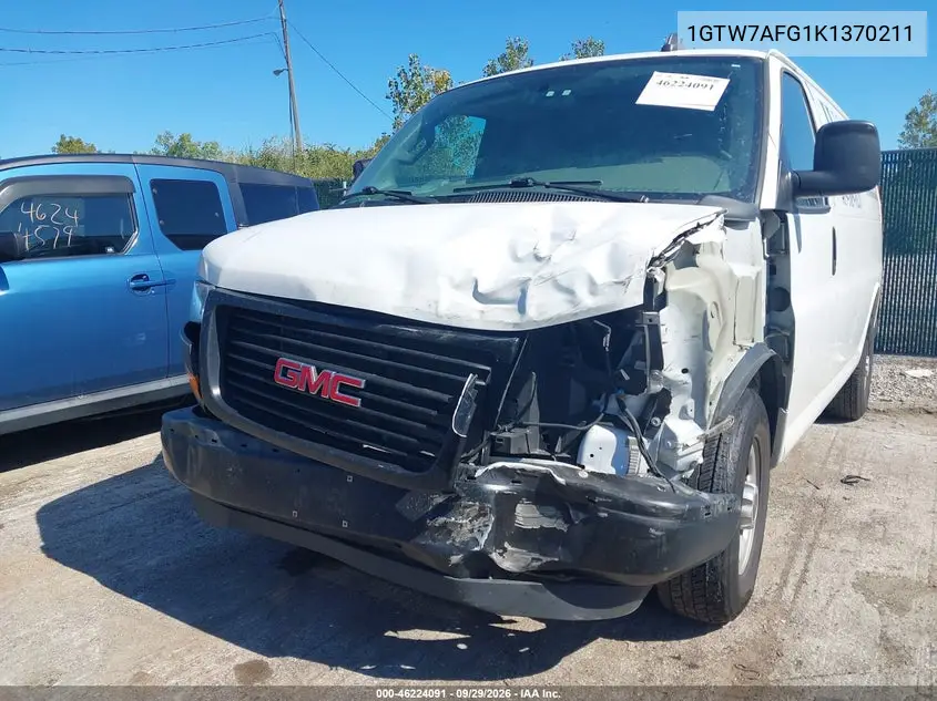 2019 GMC SAVANA VIN 1GTW7AFG1K1370211 — фото 6