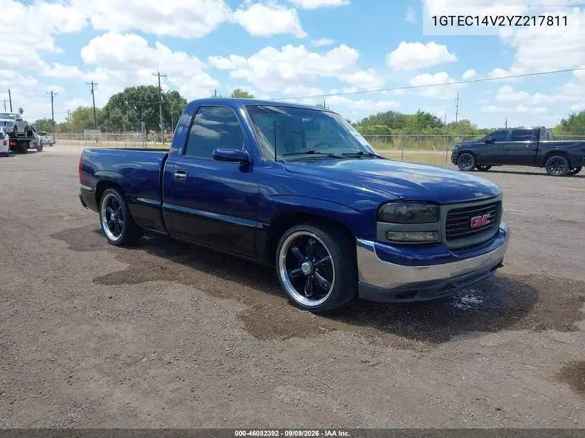 GMC SIERRA 2000, VIN 1GTEC14V2YZ217811