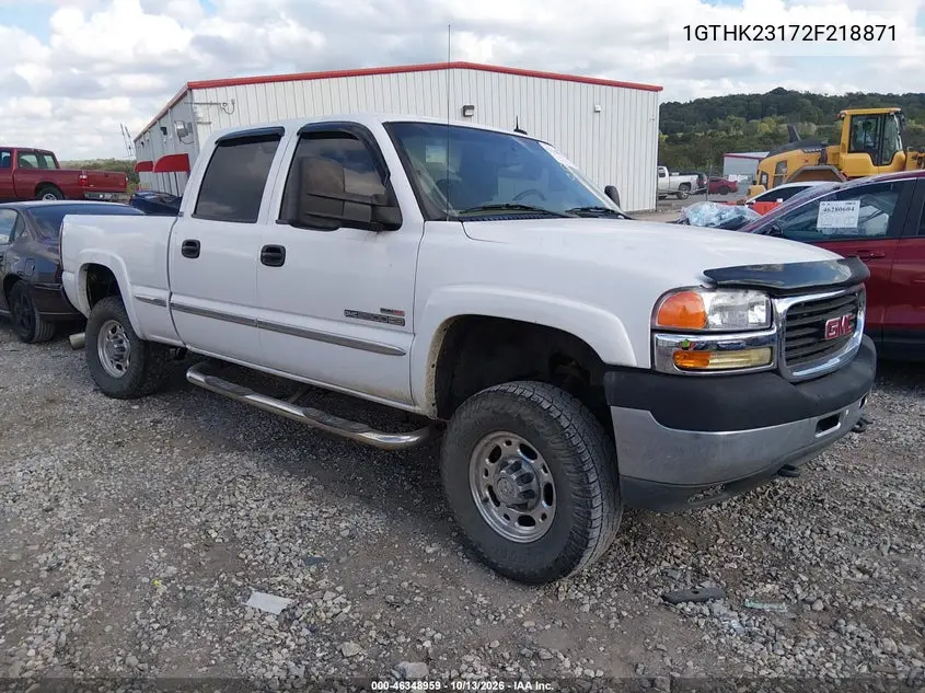 GMC SIERRA 2002, VIN 1GTHK23172F218871