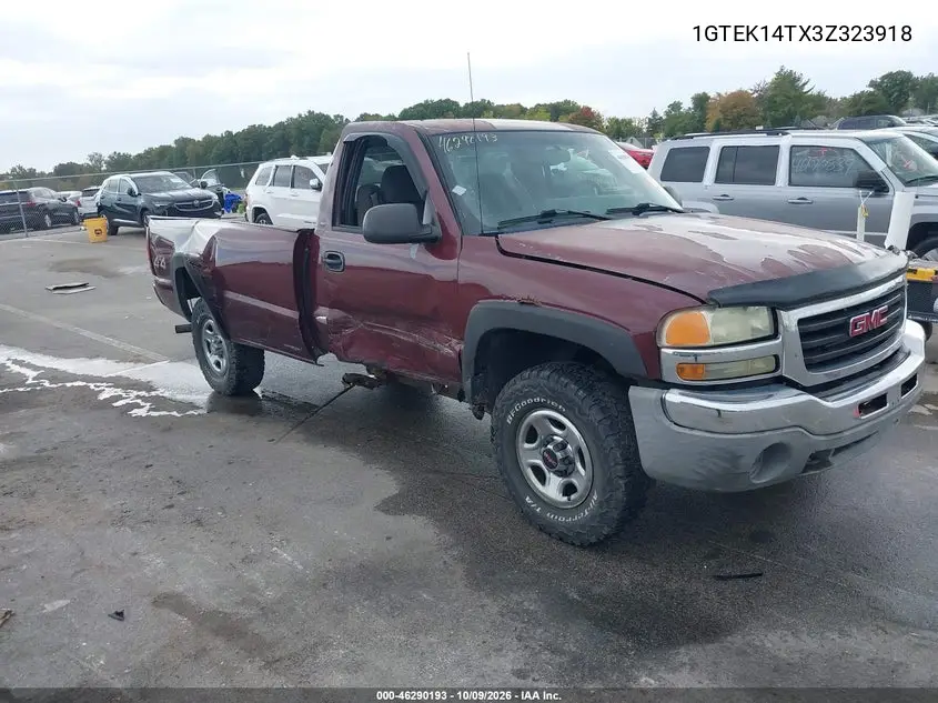 GMC SIERRA 2003, VIN 1GTEK14TX3Z323918