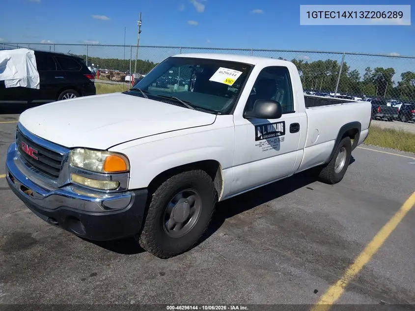 2003 GMC SIERRA VIN 1GTEC14X13Z206289 — фото 2