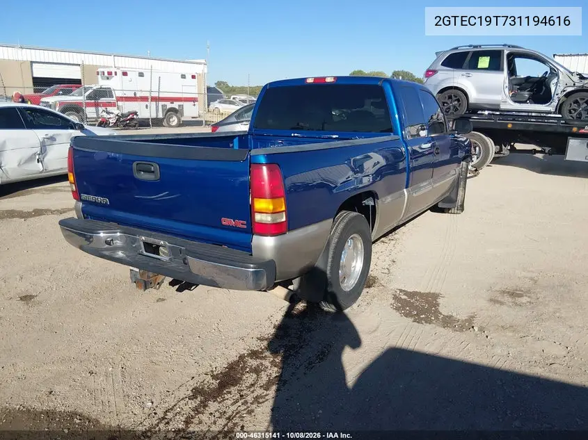 2003 GMC SIERRA VIN 2GTEC19T731194616 — фото 4