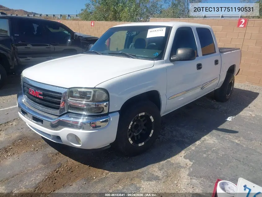 2005 GMC SIERRA VIN 2GTEC13T751190531 — фото 2