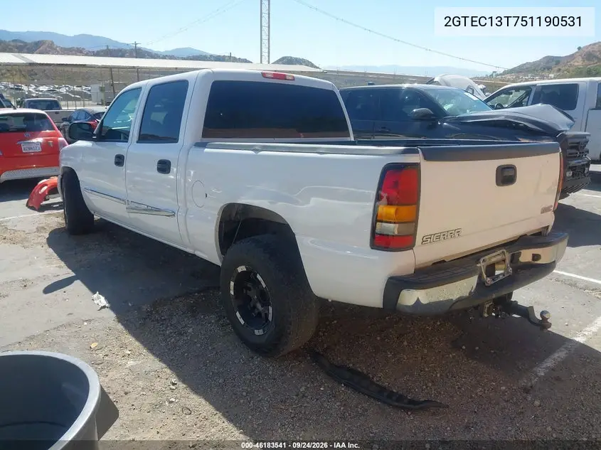 2005 GMC SIERRA VIN 2GTEC13T751190531 — фото 3