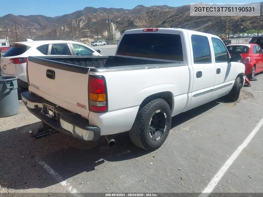 2005 GMC SIERRA VIN 2GTEC13T751190531 — фото 4
