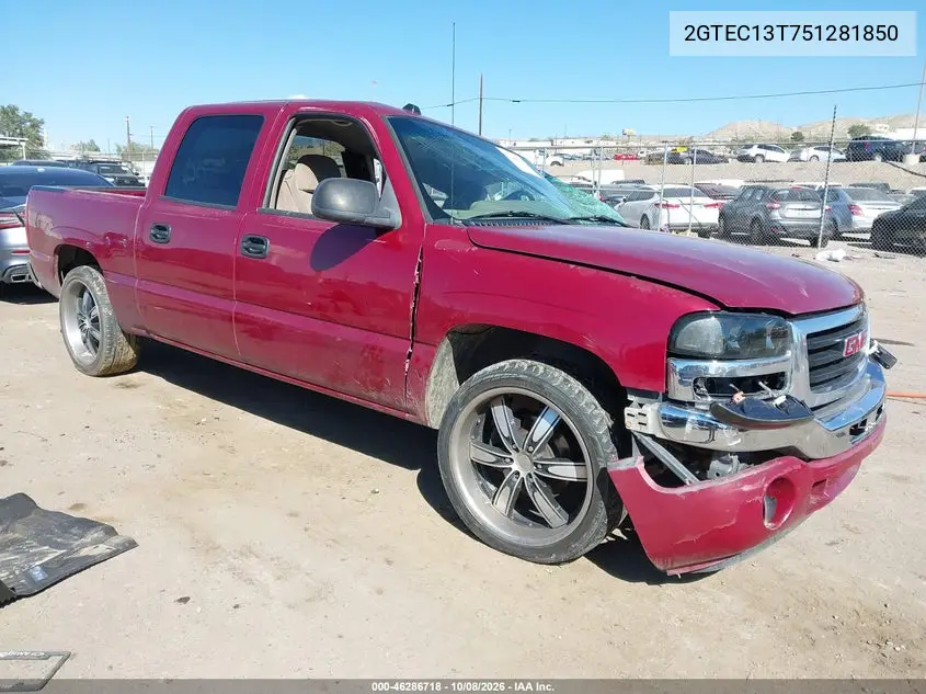 GMC SIERRA 2005, VIN 2GTEC13T751281850
