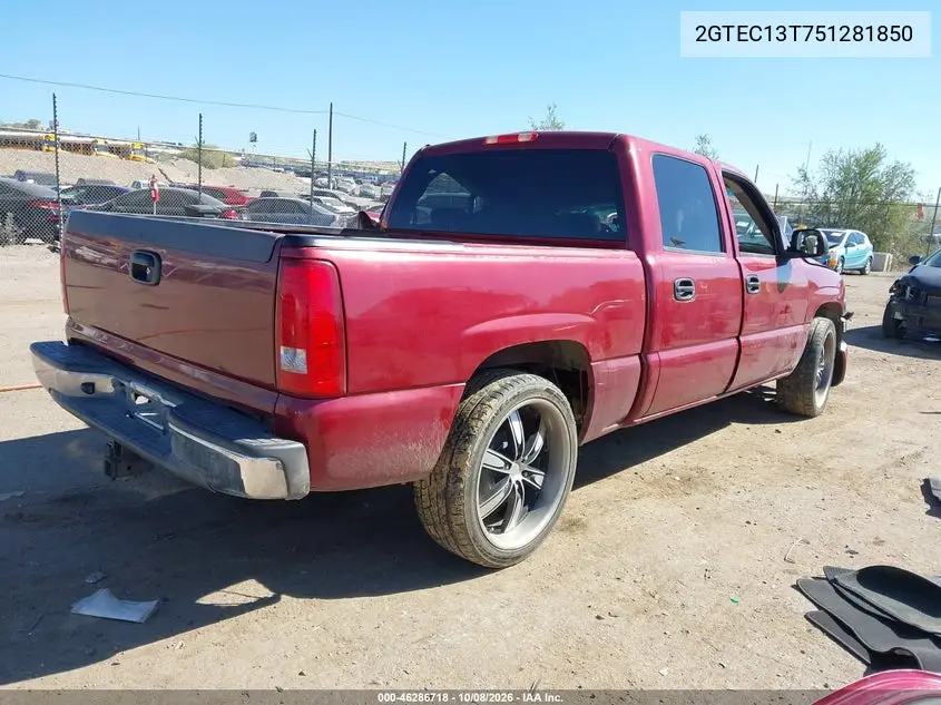 2005 GMC SIERRA VIN 2GTEC13T751281850 — фото 4
