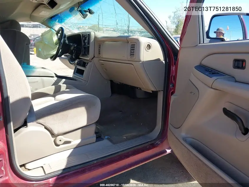 2005 GMC SIERRA VIN 2GTEC13T751281850 — фото 5