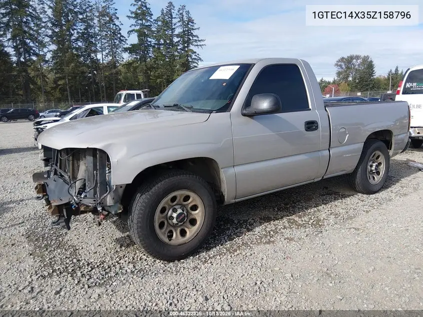 2005 GMC SIERRA VIN 1GTEC14X35Z158796 — фото 2