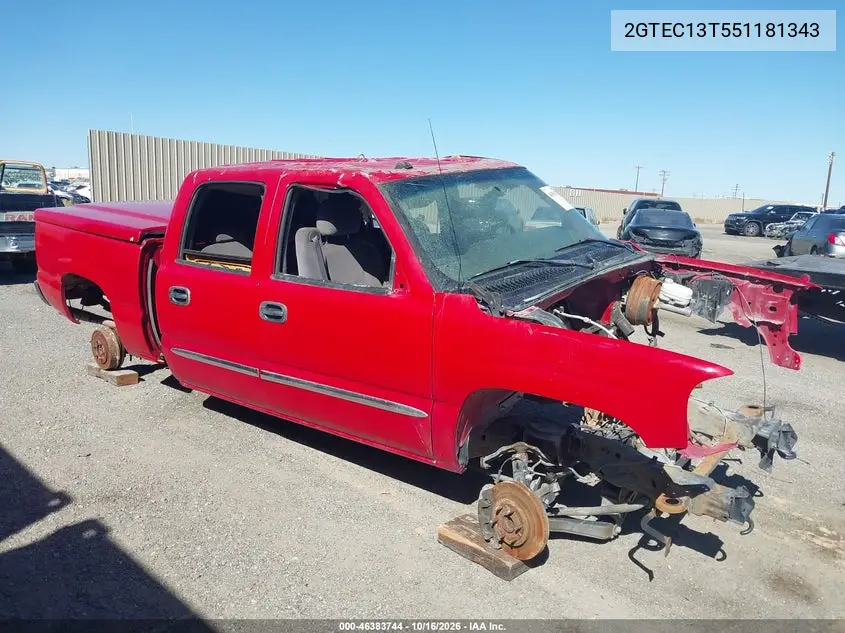 GMC SIERRA 2005, VIN 2GTEC13T551181343