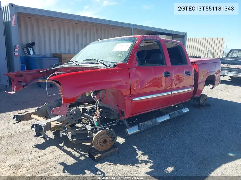 2005 GMC SIERRA VIN 2GTEC13T551181343 — фото 2
