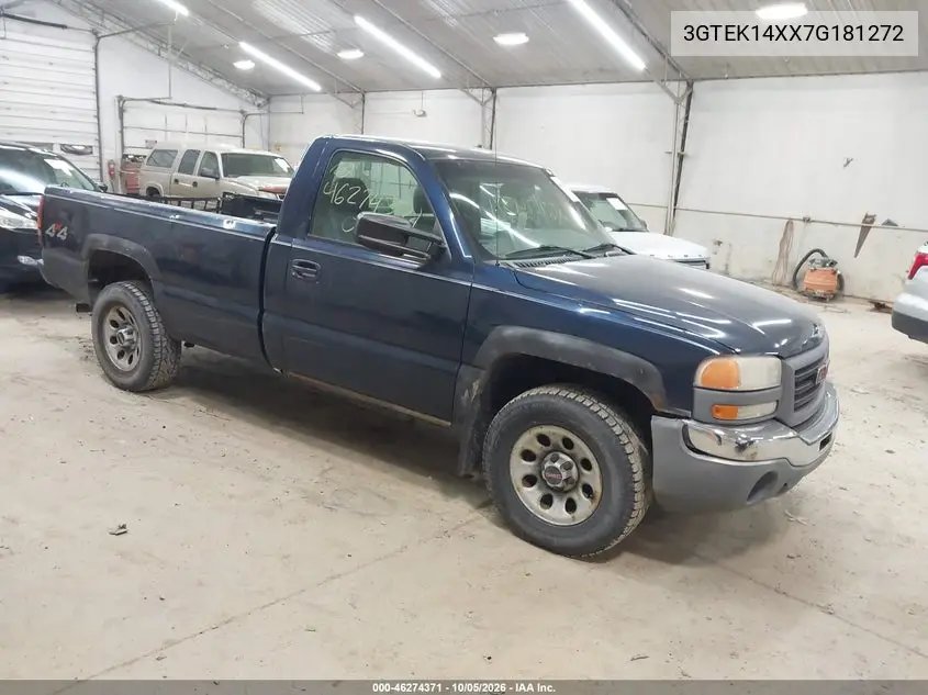 GMC SIERRA 2007, VIN 3GTEK14XX7G181272