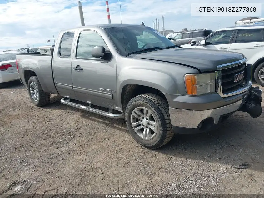 GMC SIERRA 2008, VIN 1GTEK19018Z277868