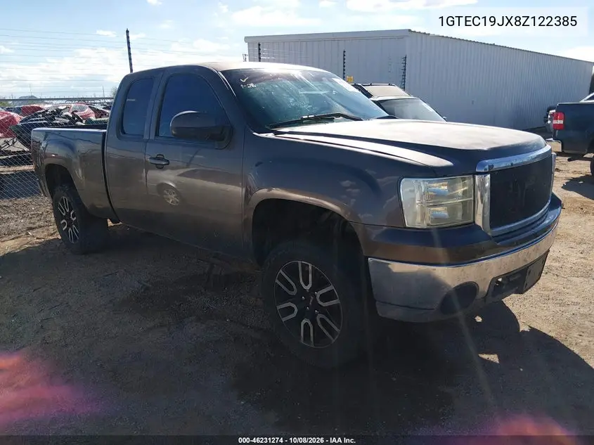 GMC SIERRA 2008, VIN 1GTEC19JX8Z122385