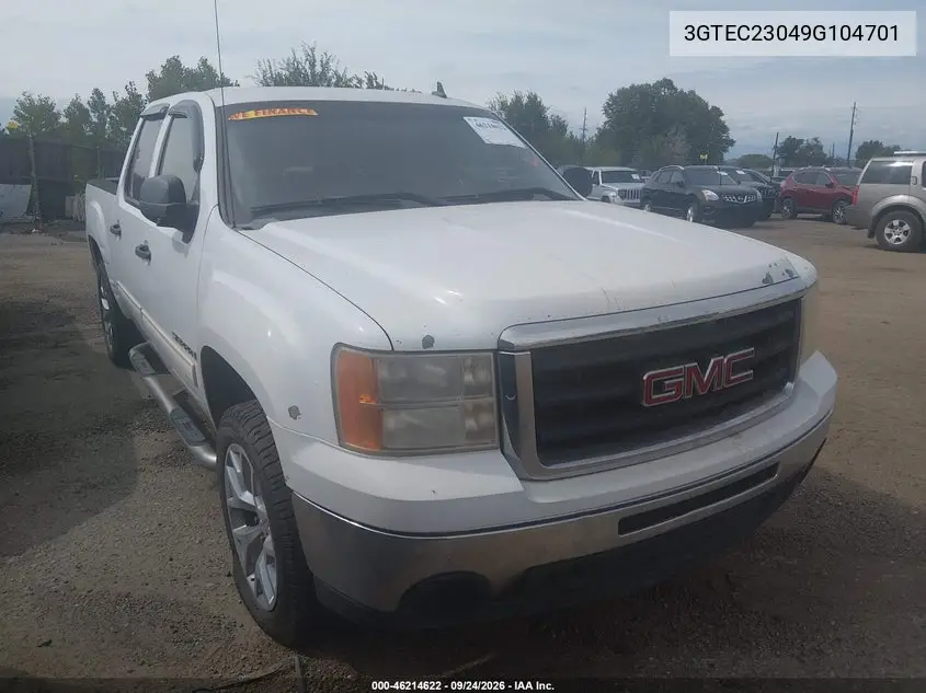 GMC SIERRA 2009, VIN 3GTEC23049G104701