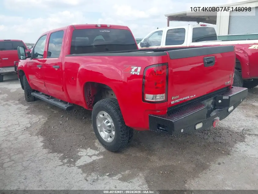 2010 GMC SIERRA VIN 1GT4K0BG7AF148098 — фото 3