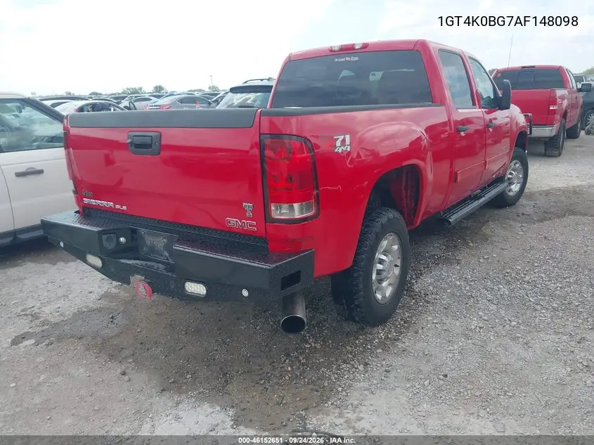 2010 GMC SIERRA VIN 1GT4K0BG7AF148098 — фото 4