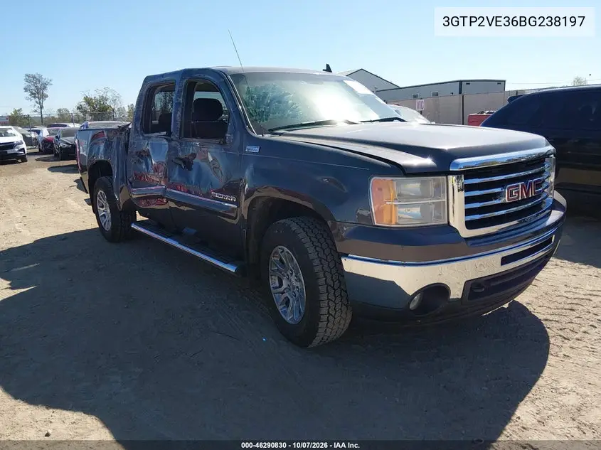 GMC SIERRA 2011, VIN 3GTP2VE36BG238197