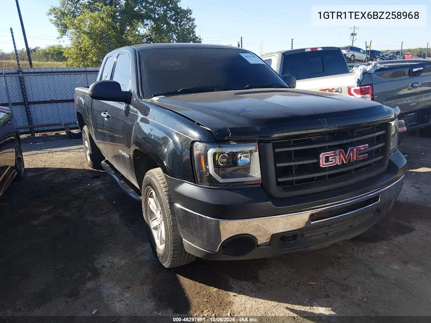 GMC SIERRA 2011, VIN 1GTR1TEX6BZ258968