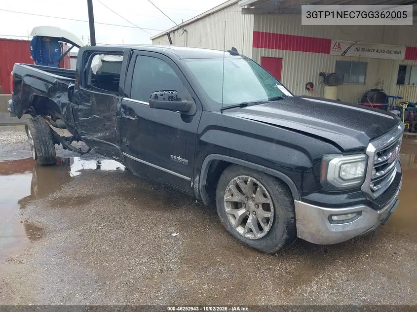 GMC SIERRA 2016, VIN 3GTP1NEC7GG362005
