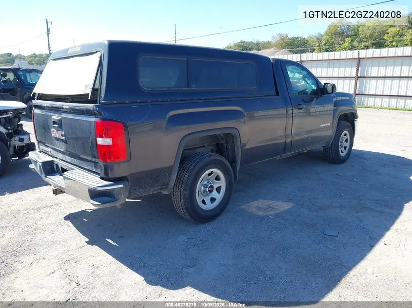 2016 GMC SIERRA VIN 1GTN2LEC2GZ240208 — фото 4