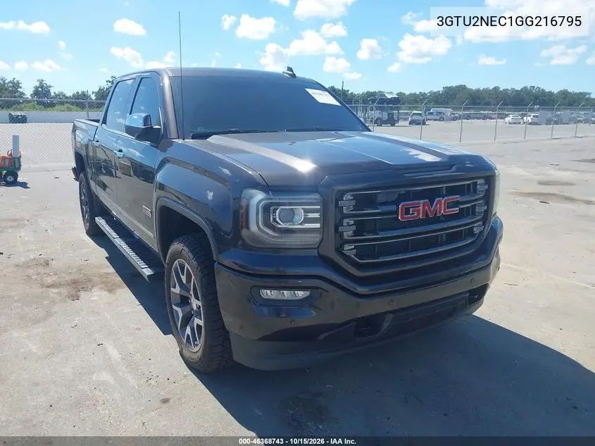 GMC SIERRA 2016, VIN 3GTU2NEC1GG216795